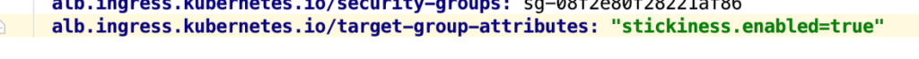 Screenshot of Kubernetes ingress controller annotations