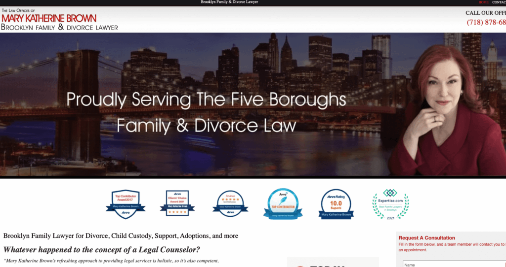 Law Firm Website with an outdated design