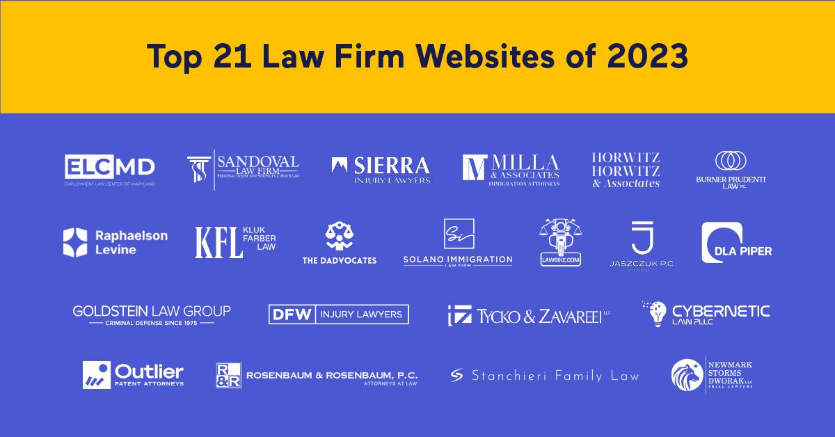 Top 21 Law Firm Websites Of 2023 Social Image 