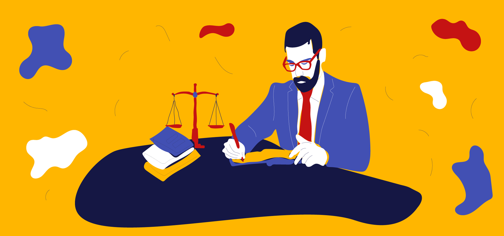 Lawyer working on his strategy for how to build a legal marketing team