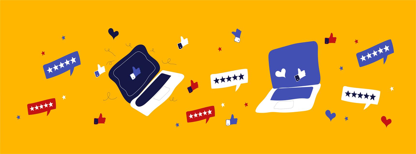 Reviews left for law firms on multiple computers