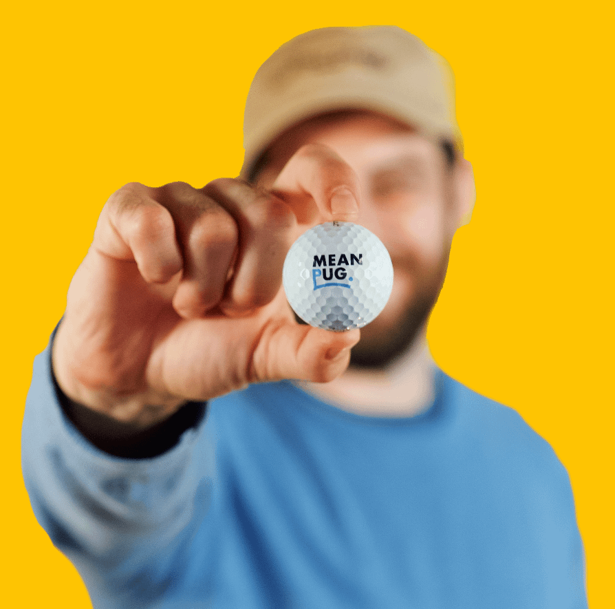 Bobby Holding Up a Golf Ball