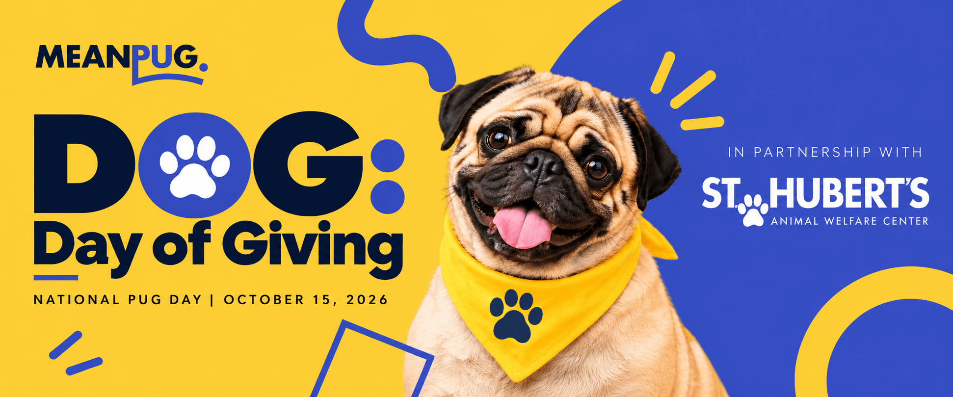 MeanPug Launches DOG: Day of Giving With St. Hubert’s Animal Welfare Center thumbnail