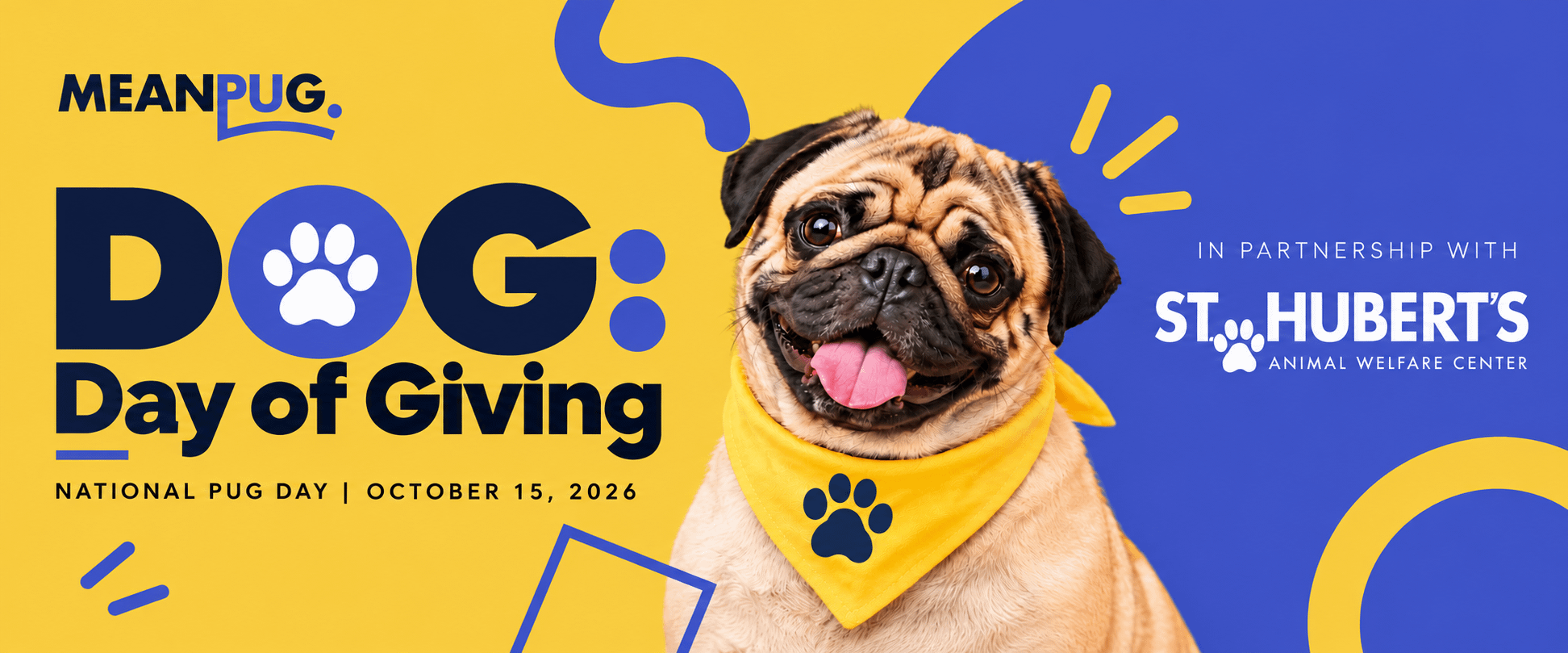 MeanPug Launches DOG: Day of Giving With St. Hubert’s Animal Welfare Center thumbnail